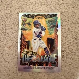 Topps Holographic Baseball Card - Blue, Gold, White